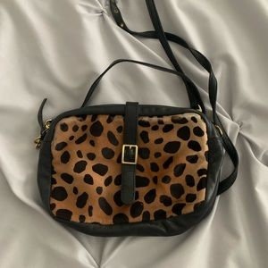 Clare Vivier Mini Sac Leopard Crossbody Bag